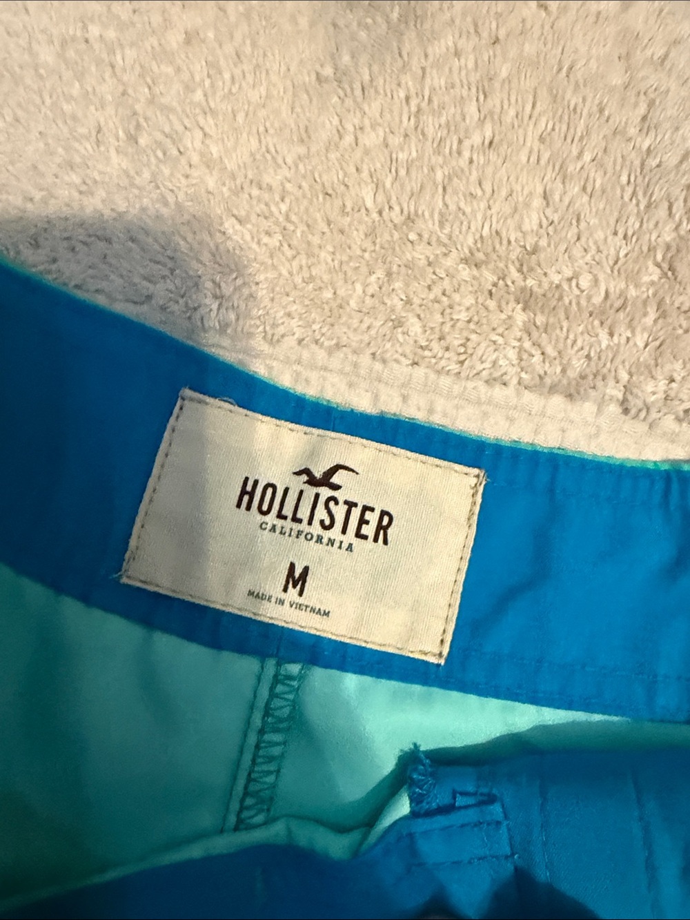 Hollister Teal Green Men's Swim Board Shorts with Cargo Pocket - Picture 3 of 6